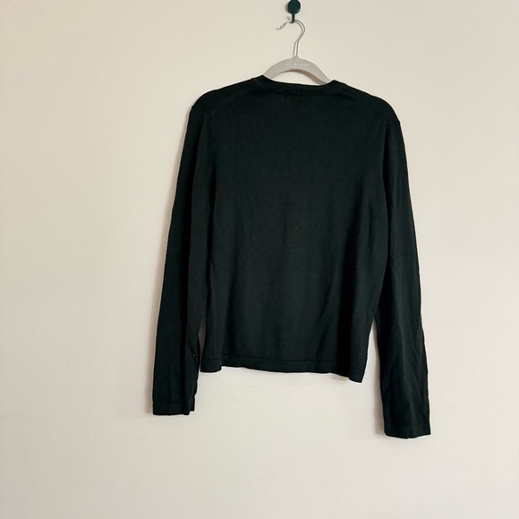 Banana Republic Size Medium Green SILK COTTON CASHMERE V-NECK SWEATER - Picture 5 of 5